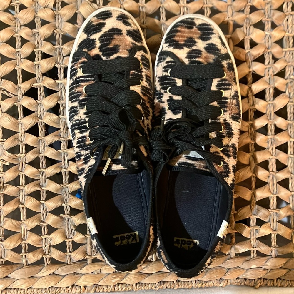 Kate Spade Keds Animal Print Sneakers Size 9.5